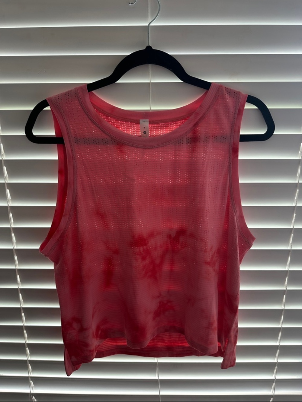 lululemon athletica Pink Tie-Dye Mesh Crop Tank